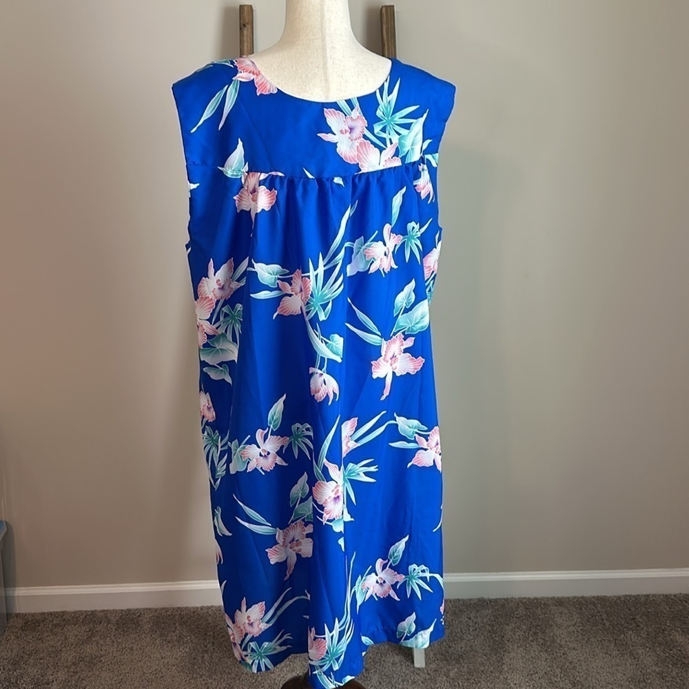 Vintage Kailua Sportswear Hawaiian Sleeveless Floral Dress Size 2XL GUC - Picture 8 of 17